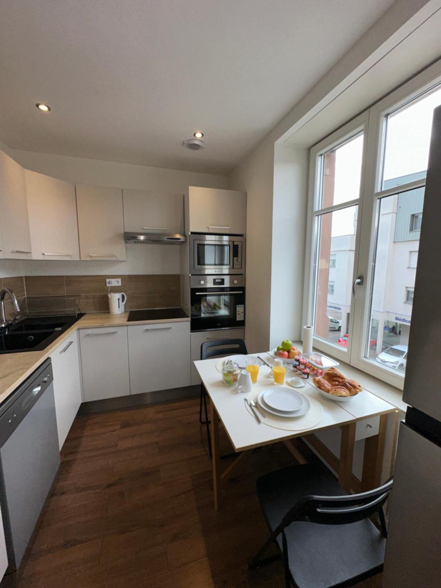 # Le 3 # Joli Appartement T3 Mulhouse Centre, Neuf, Calme Et Tout Equipe Exteriör bild